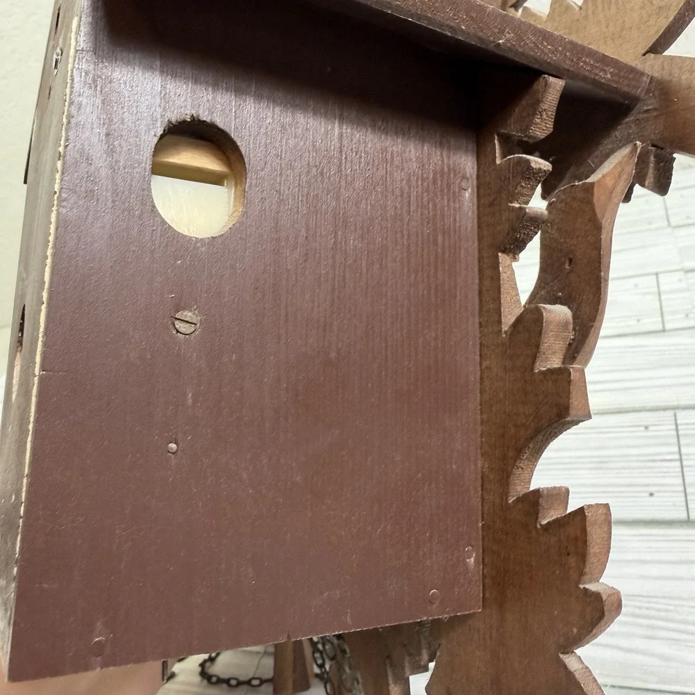 Vintage Black Forest Wood Cuckoo Clock Birds Mfg Co. West Germany For Parts